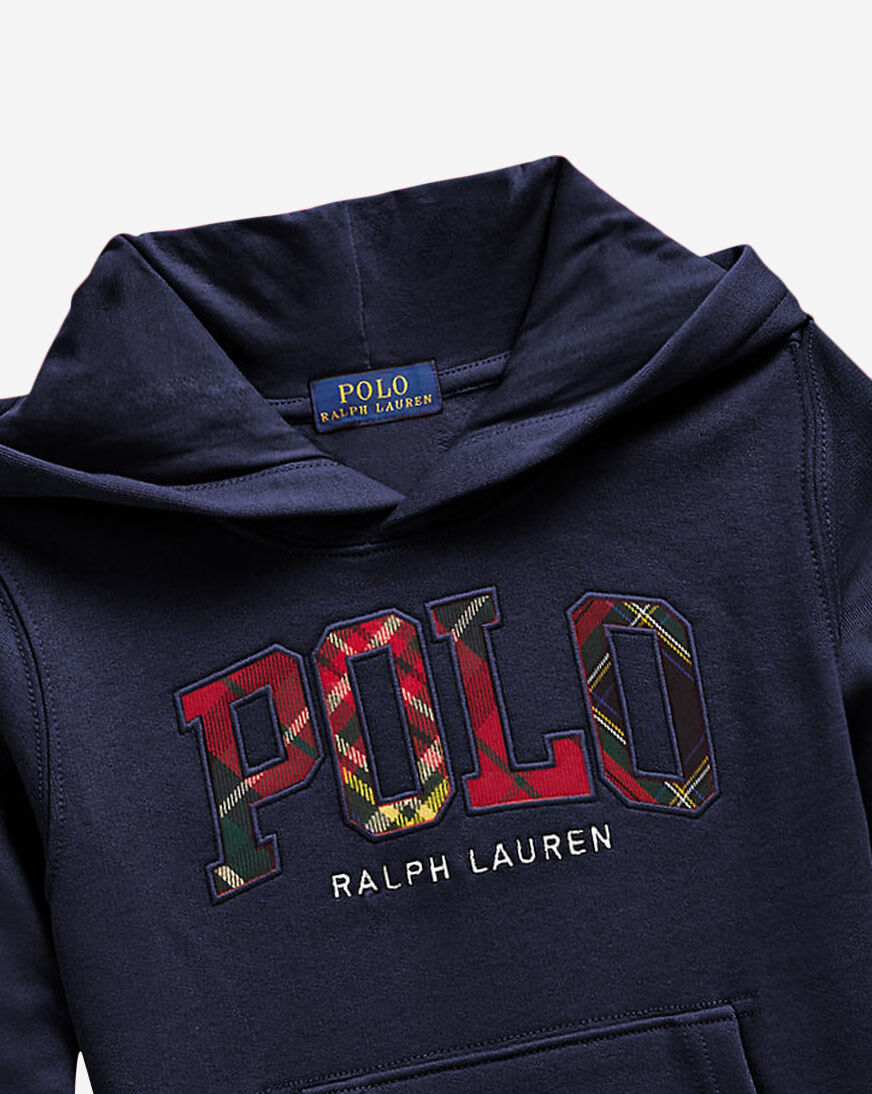 Shop Polo Ralph Lauren Kids' Plaid-Logo Fleece Hoodie 322953030001