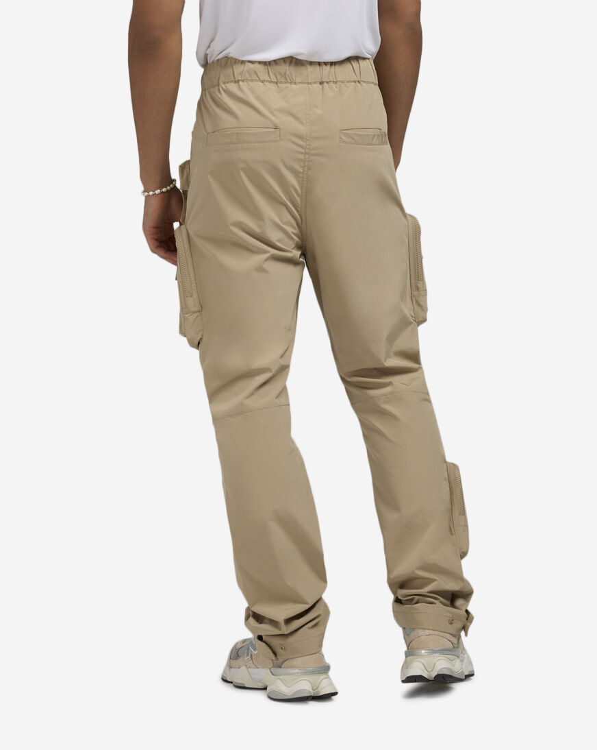 Shop Smoke Rise Utility Nylon Joggers WP25182SNZ-KHA beige