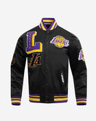 Los Angeles Lakers Mash Up Rib Satin Jacket
