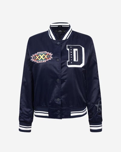 Dallas Cowboys Mash Up Rib Satin Jacket