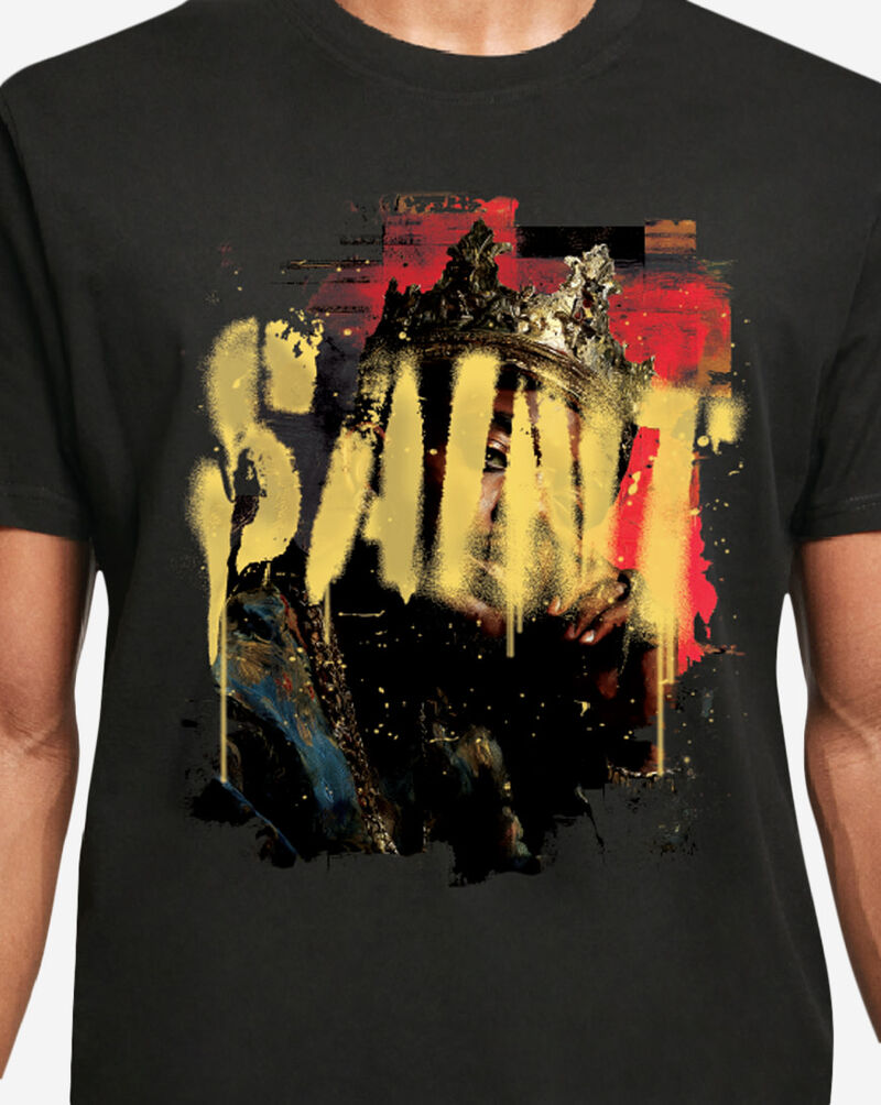 Mister Tee Graffiti Saint King Tee MTUS583-US-00007 Black 3