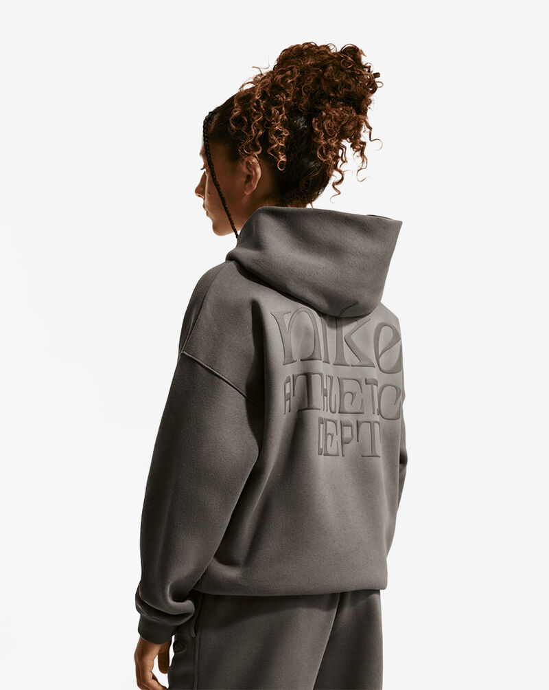 Nike Big Kids' NSW Club Fleece Back Hit Hoodie IO1683-283 Brown 2