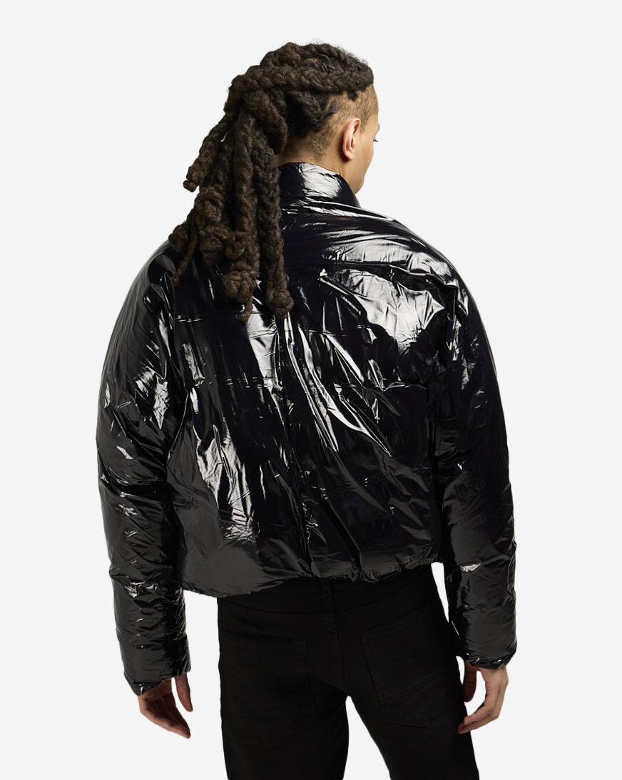Shop Decibel Shiny Bubble Open Jacket DSP880-BLK | SNIPES USA