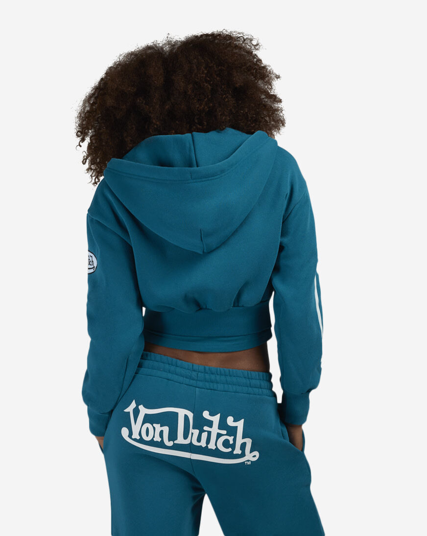 Shop Von Dutch HD Star Eyeball Full-Zip Hoodie 7VND2A7030SN blue