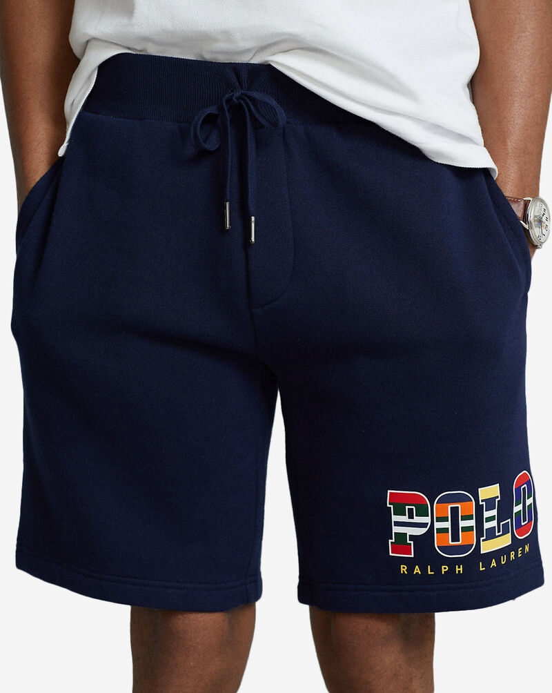 Polo Ralph Lauren Striped Polo Logo Fleece Short 710871237003-NVY Blue 1