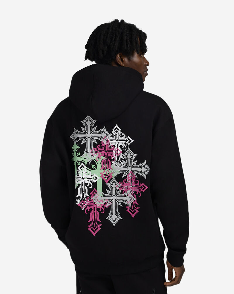 Decibel Multi Color Cross Hoodie DCB003-BLK Black 2