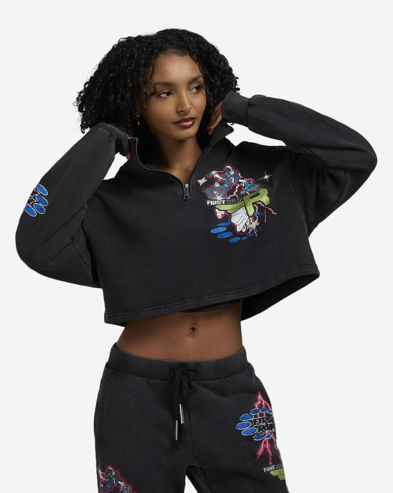 First Row Evolution Quarter Zip Fleece FRLF2480S-BLK Black 1