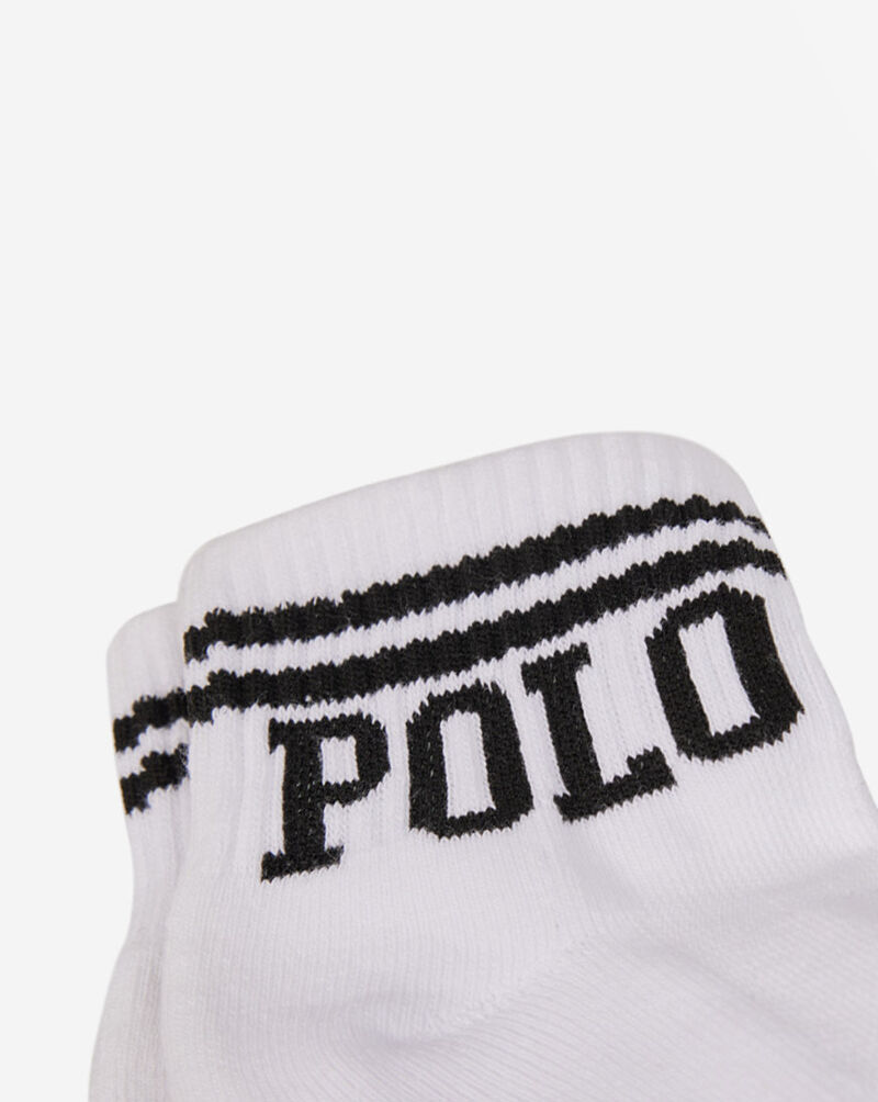 Polo Ralph Lauren 6-Pack Double Bar Polo Quarter Socks 824486PKZ2-150 White 4