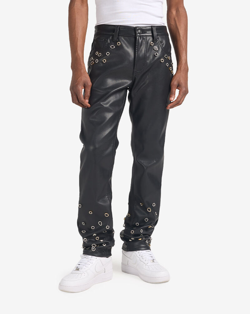 Decibel PU Embellished Pant DECWB507-BLK Black 1