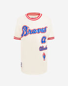 Big Boys' Atlanta Braves Retro Classic Striped Rib Tee