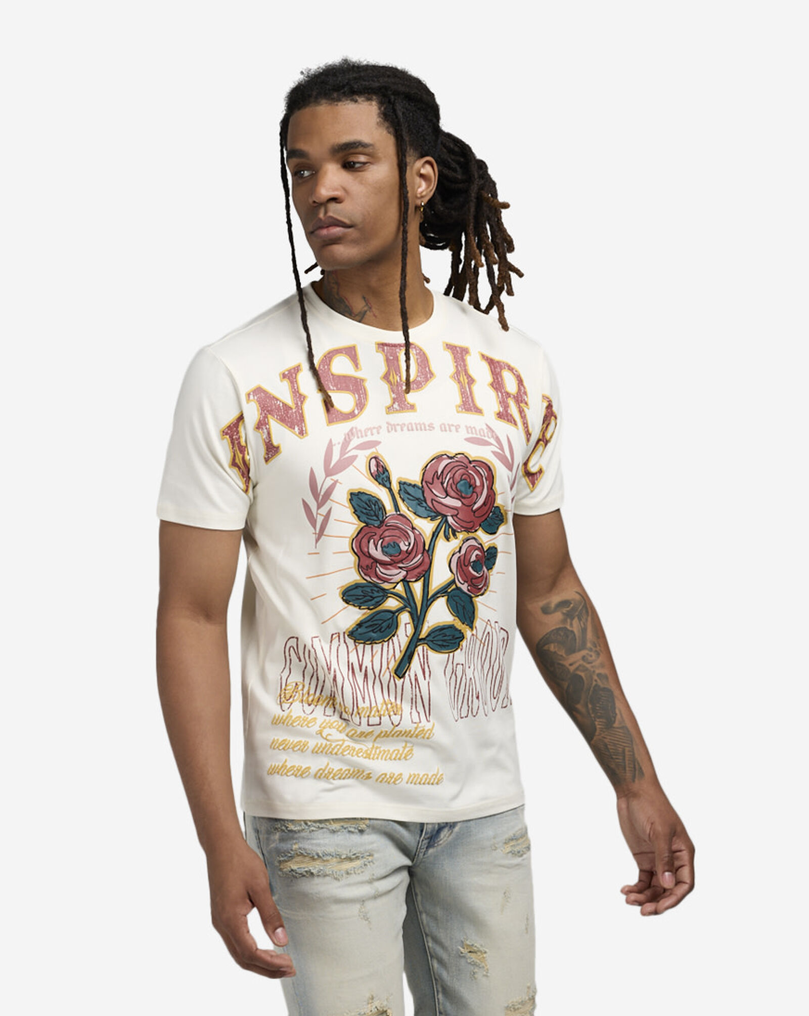 Smoke Rize Tag Shop Smoke Rise Varsity Fashion Tee KT25176SN-PAP cream | SNIPES USA