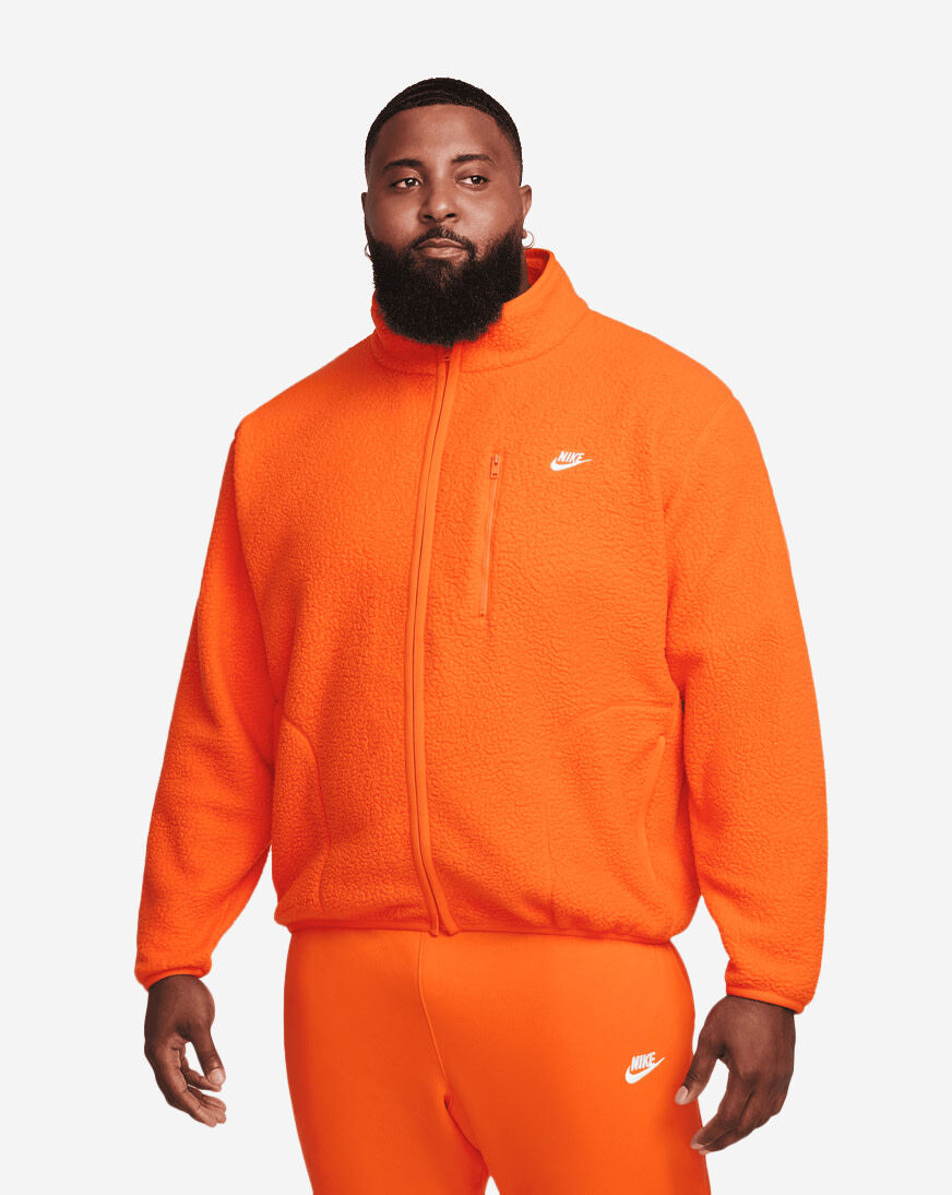 Orange fleece jacket deals
