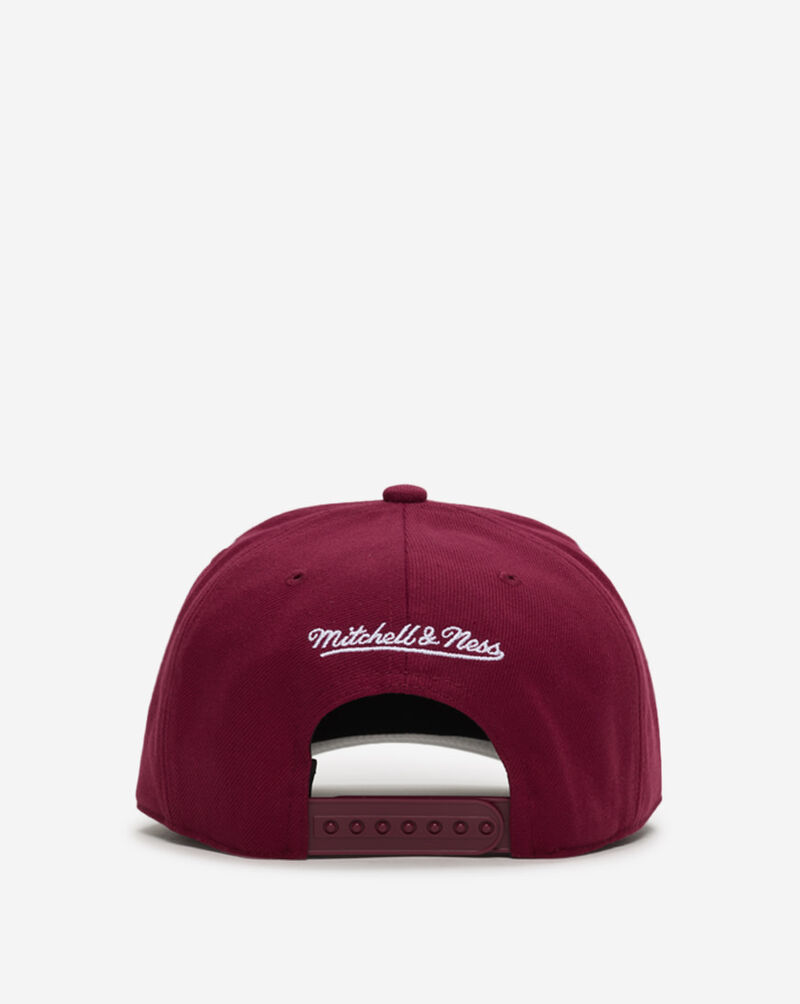Mitchell  Ness Philadelphia Phillies Pro Pinch Triple Logo Snapback Hat HP19015-PPHMARO Red 3