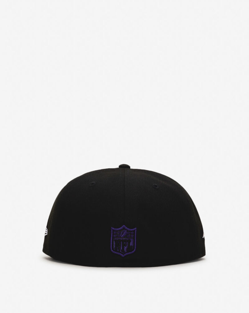New Era 59Fifty Baltimore Ravens Oversized Script Fitted Hat 60693593 Black 3