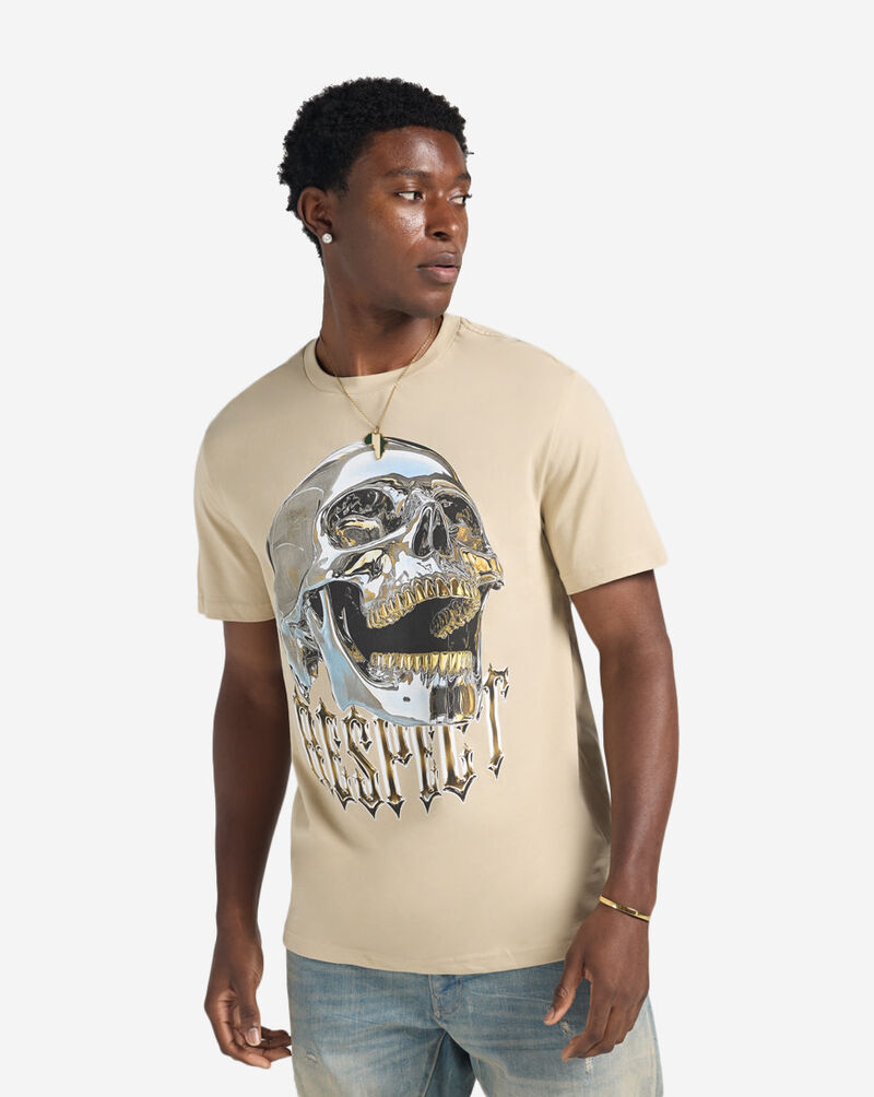 Urban Classics Chrome Skull Tee MTUS755-US-03872 Beige 1