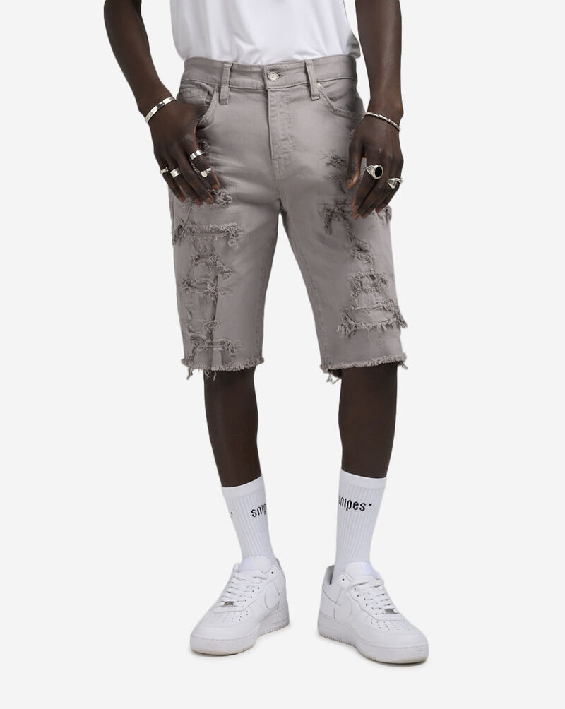 Jordan Craig Rip and Repair Twill Shorts J3219S-LTGRY Grey 1