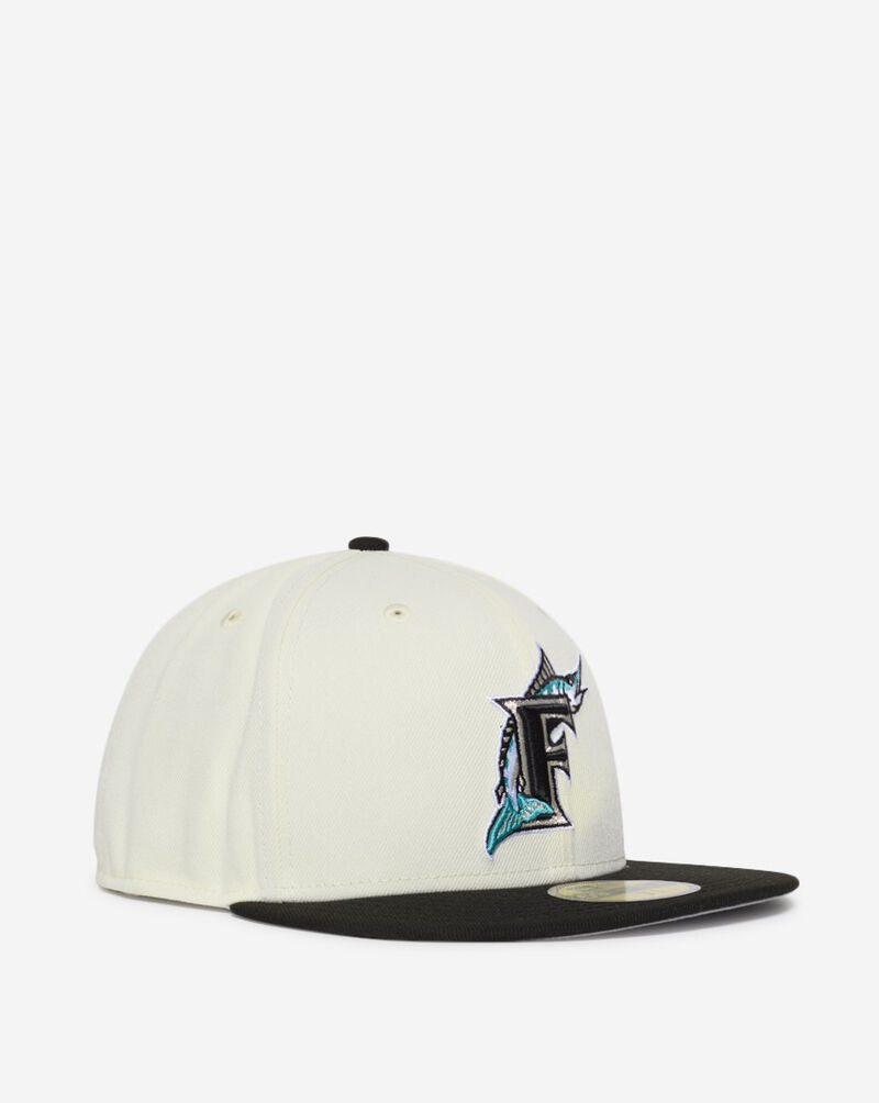 New Era 59Fifty Florida Marlins F Logo Fitted Hat 60439363 White 1