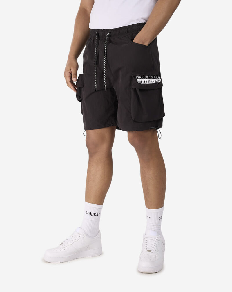 Smoke Rise Nylon Cargo Shorts WS24288SN-BLK Black 1