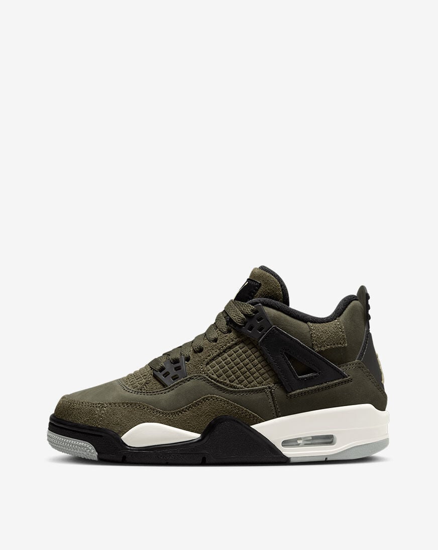 Shop Jordan Grade School Air Jordan 4 Retro SE FB9928 200 green SNIPES USA
