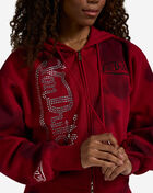 Von Dutch Full Zip Rhinestone Washed Fleece Hoodie  7VND2B0377SN Red 3