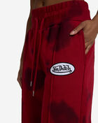 Von Dutch Double Waist Front Seam Washed Wide Leg Rhinestone Pant 7VND3B0827SN Red 3