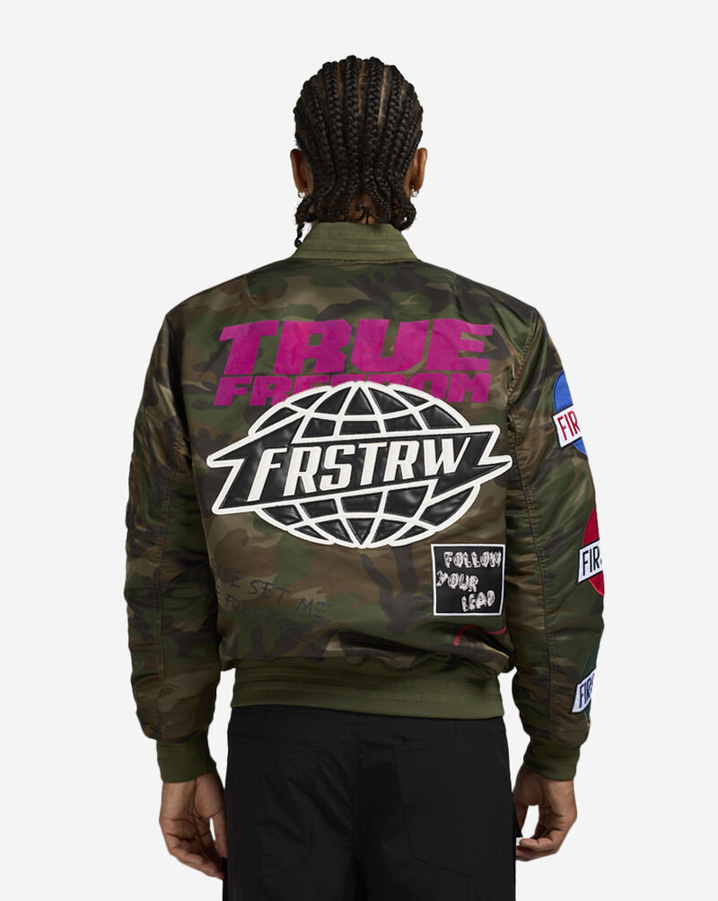 First Row Camo Print Nylon Jacket FRJ4006-CAM Camo 2