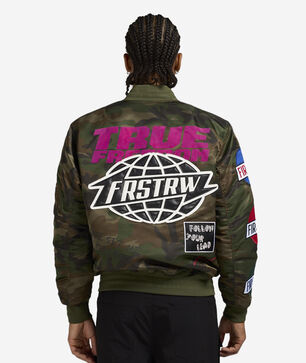 Camo Print Nylon Jacket
