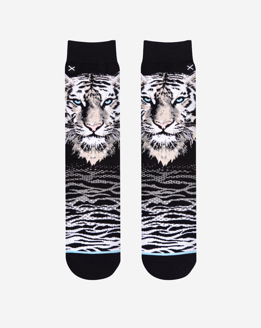 Shop Odd Sox White Bengal Crew Socks (L) 34054MONCD multi | SNIPES USA