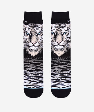 White Bengal Crew Socks (L)