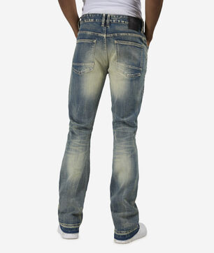 Studded Rip Repair Stacked Flare Jeans 