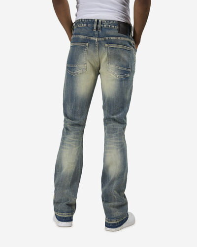 Studded Rip Repair Stacked Flare Jeans 