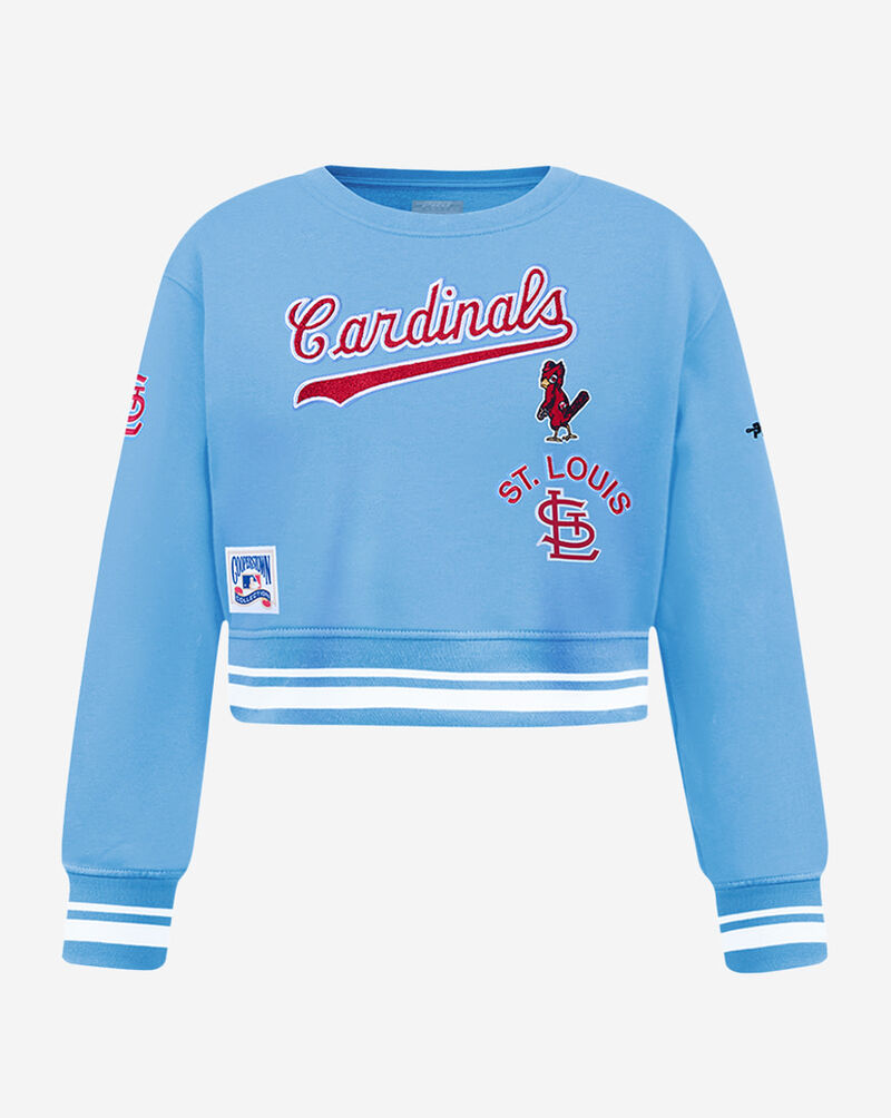 PRO STANDARD Big Girls' St. Louis Cardinals Retro Classic Rib Fleece Crewneck LSCBC315120-UNI Blue 1