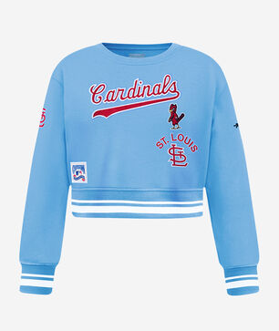 Big Girls' St. Louis Cardinals Retro Classic Rib Fleece Crewneck