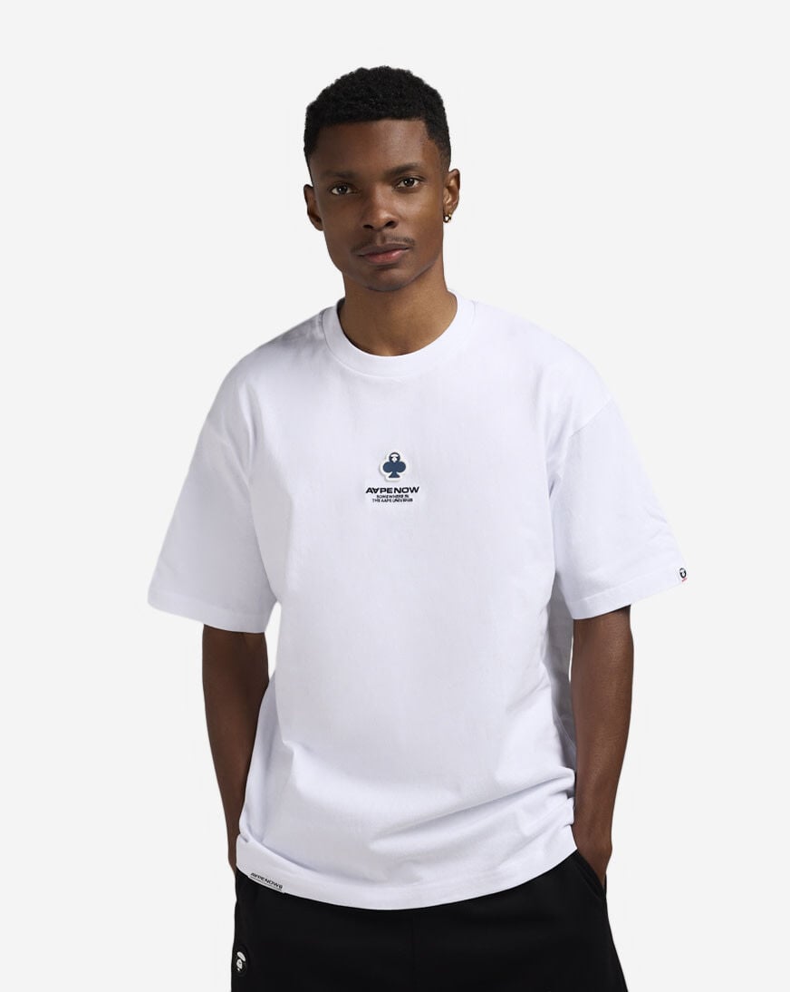 Shop AAPE AAPE Clover Badge Tee AAPTEM1601XXO-WHX white | SNIPES USA