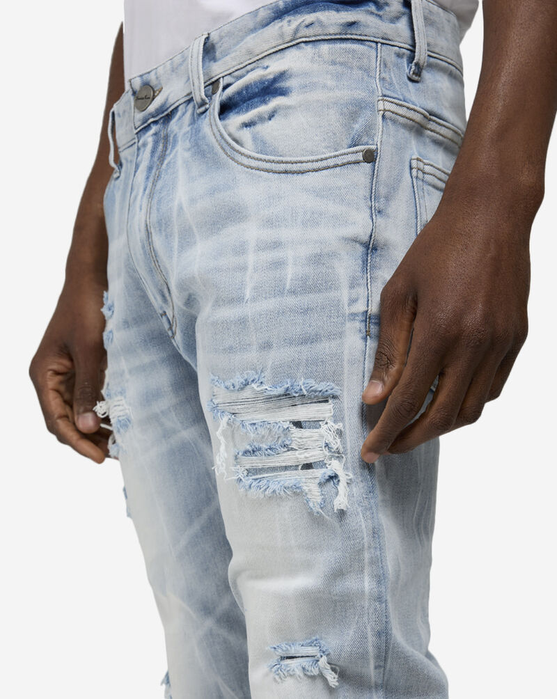 Smoke Rise Vintage Wash 5Pkt Slim Jeans JP25504SN-BLU Blue 3