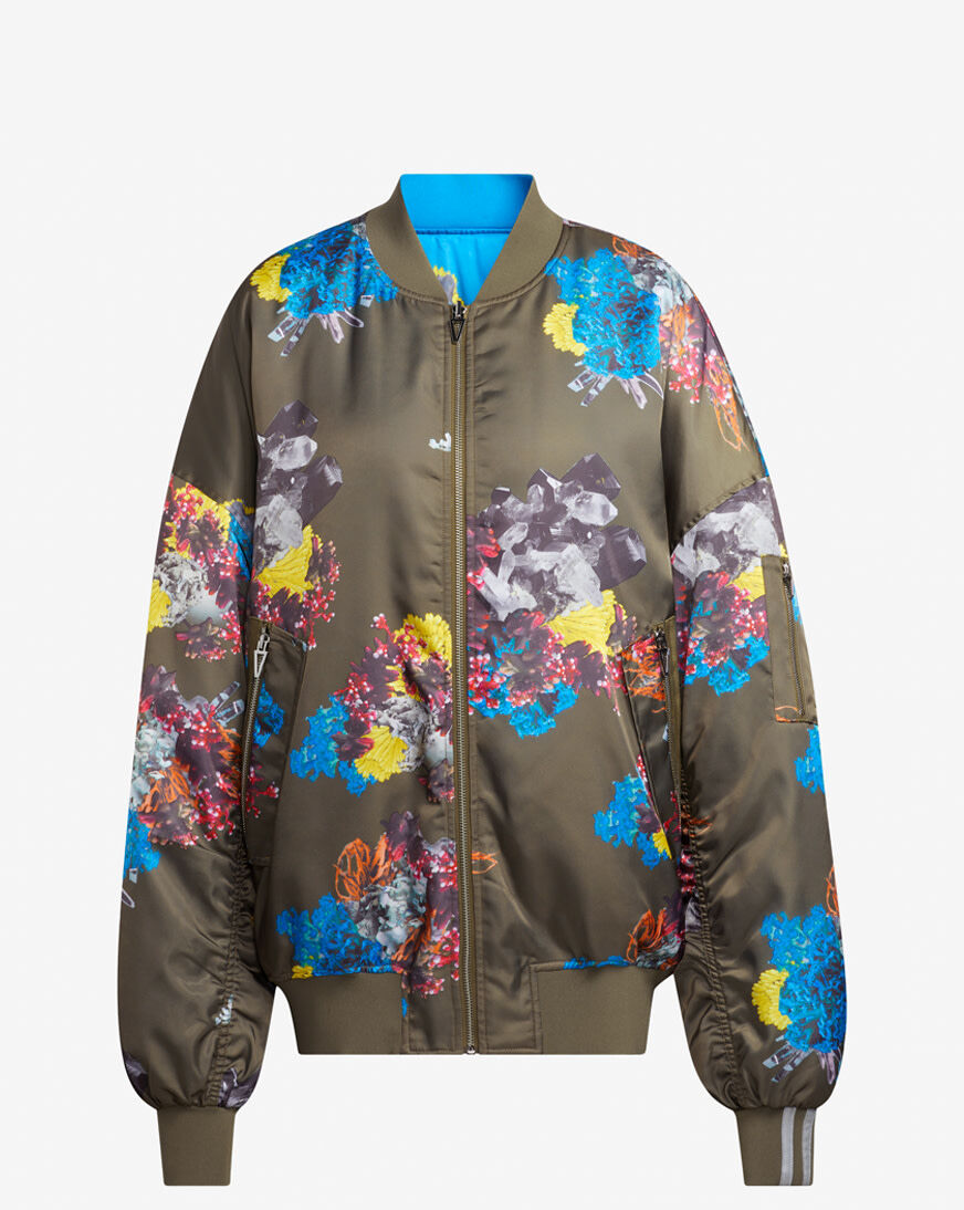 Shop adidas IVY PARK Satin Bomber Jacket HP0025 multi