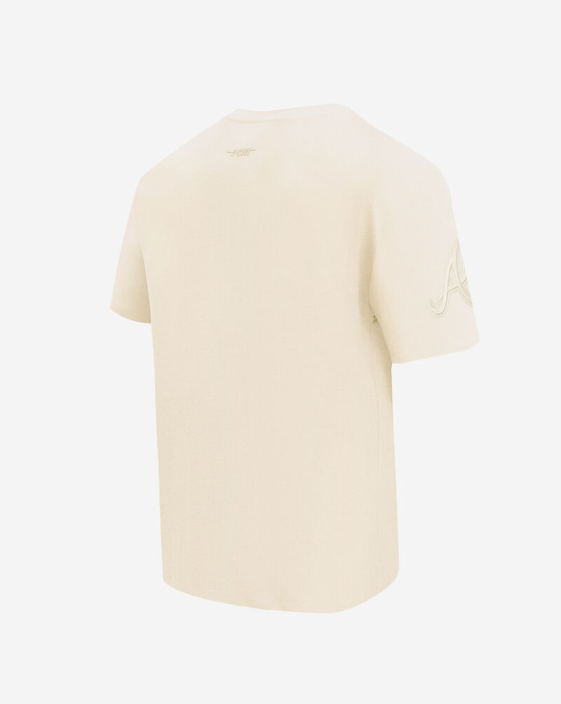 PRO STANDARD Atlanta Braves Neutral CJ Drop Shoulder Tee LAB137001-EGG Beige 3