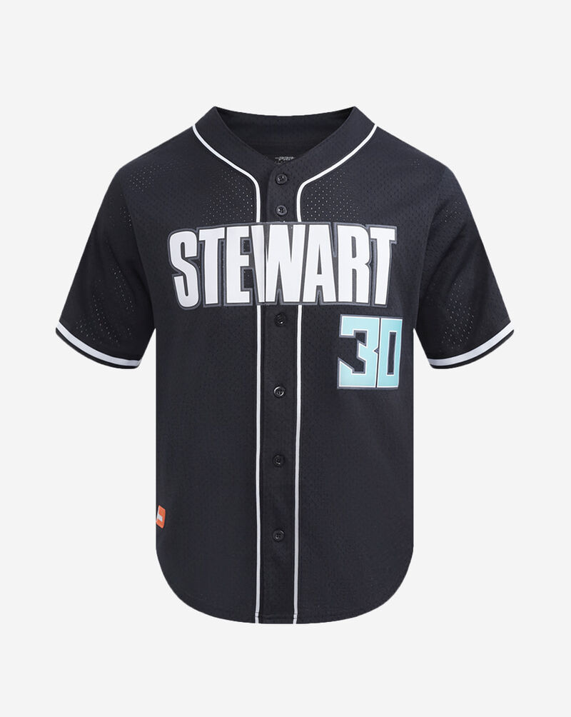 PRO STANDARD New York Liberty Breanna Stewart #30 Classic Mesh Button-Down Shirt WNL170298-BLK Black 1
