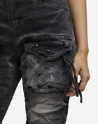 Smoke Rise Stacked Whisker Wash Side Pinching Jeans AP25113-GABLK Black 3