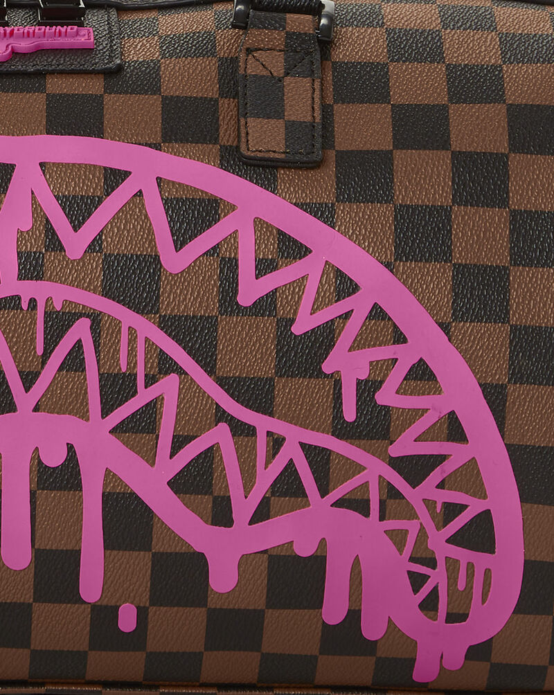 Sprayground Pink Drip Check Duffel Bag D5330 Multi 8