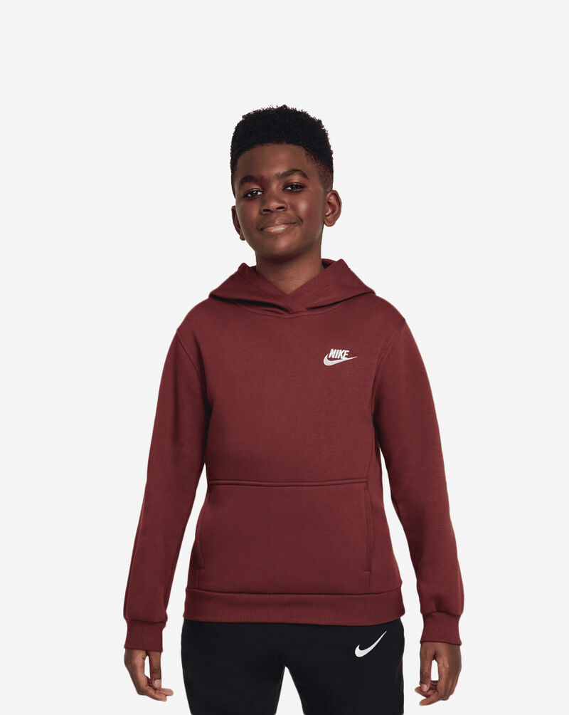 Nike Big Kids' NSW Club Fleece Hoodie FD3000-619 Red 1