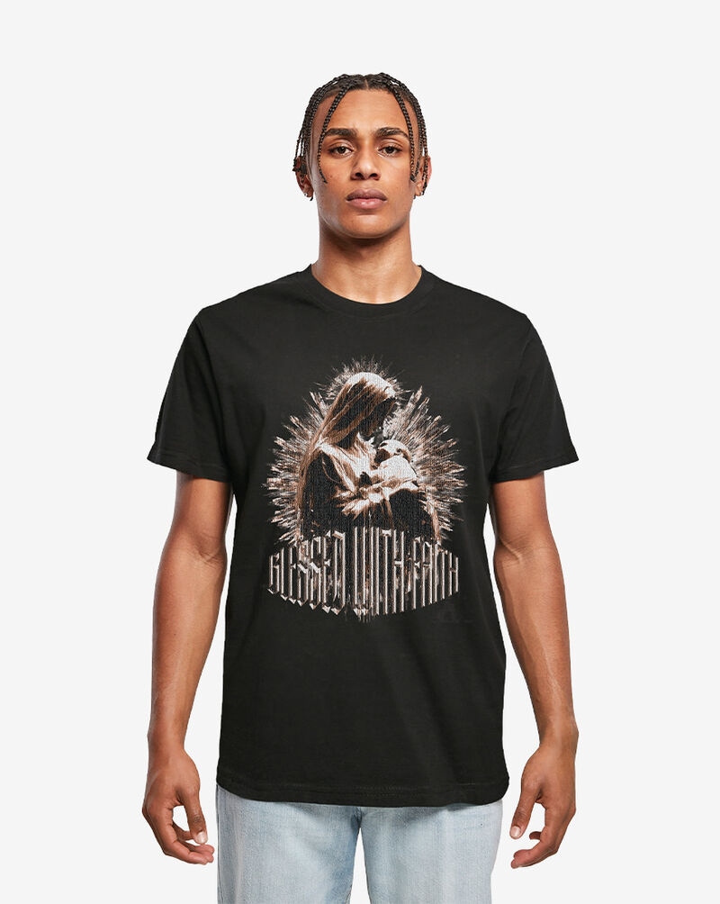 Mister Tee Blessed With Faith Mary Tee MTUS567-US-00007 Black 1