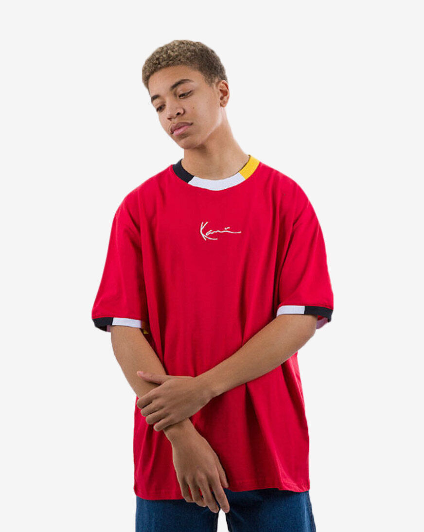 Karl Kani Colored Cuff Script Tee Mens 
