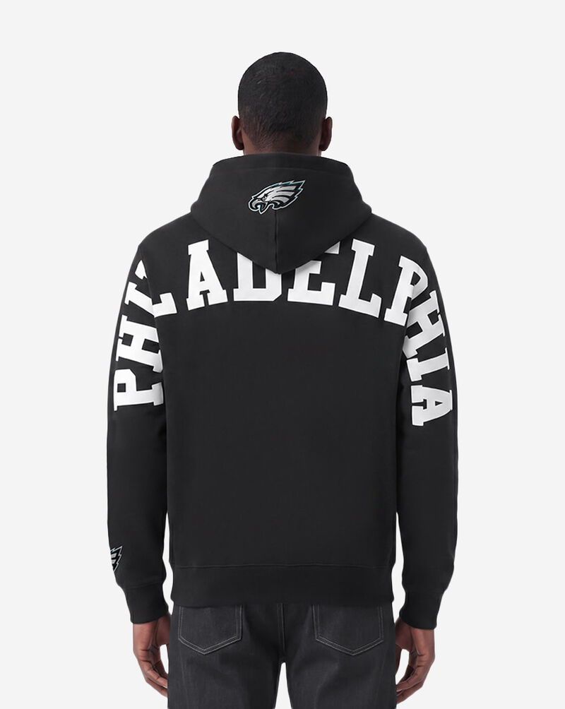 PRO STANDARD Philadelphia Eagles Wingspam Drop Shoulder Pull Over Hoodie FPE5410492-BLK Black 3