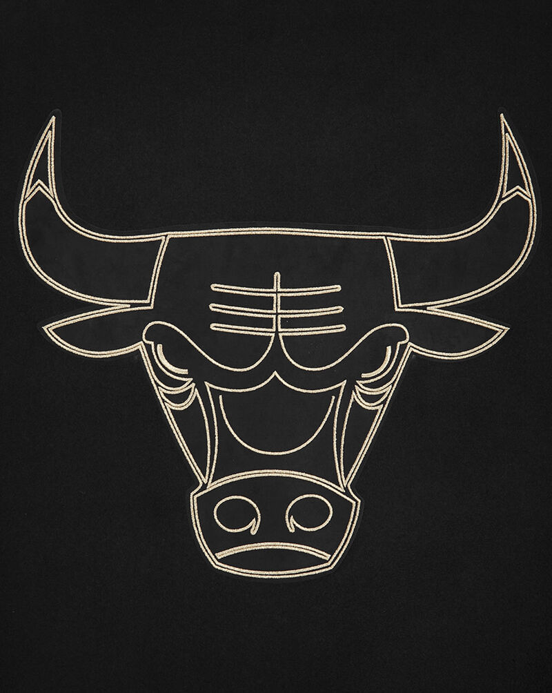 PRO STANDARD Black and Gold Chicago Bulls Varsity Jacket BCB6513716-JBK Black 6