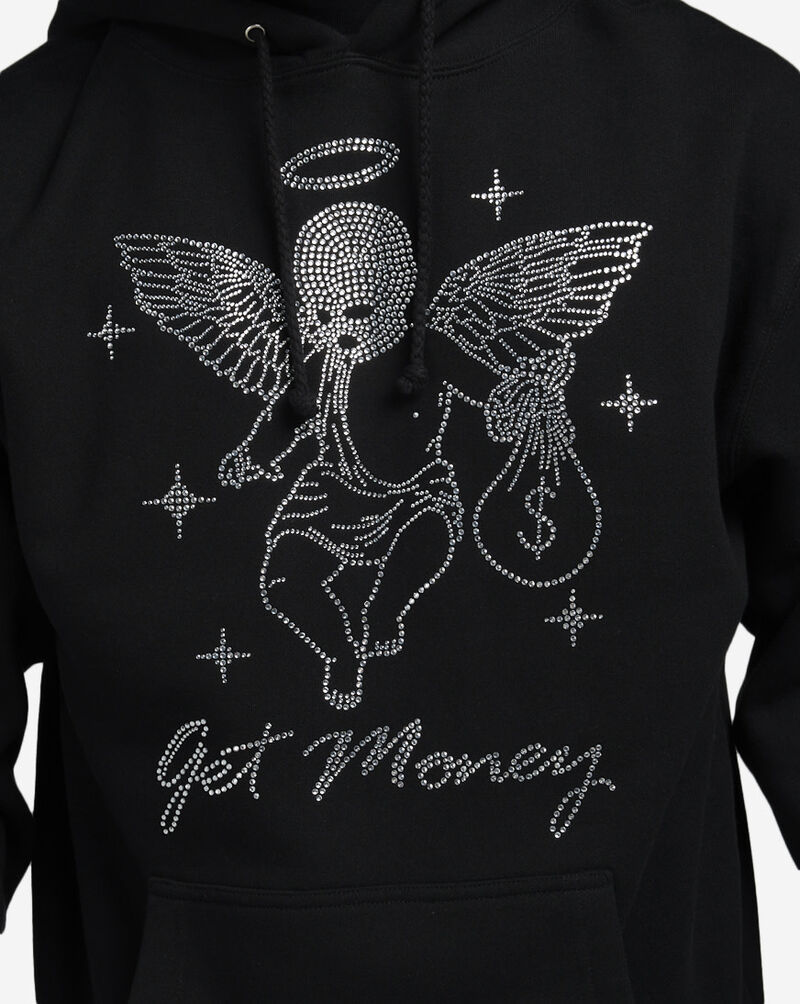 Hasta Muerte Get Money Rhinestone Hoodie HMANGLSTNEHD-BLK Black 3