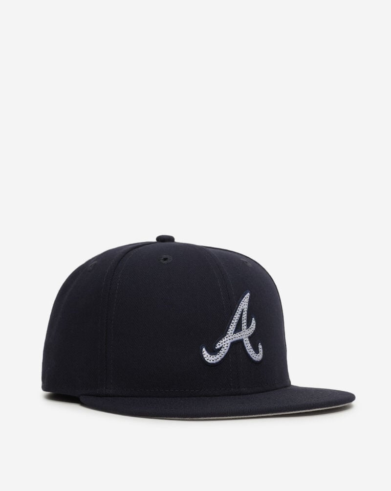New Era 59Fifty Atlanta Braves Rhinestone Fitted Hat 60931947 Blue 1
