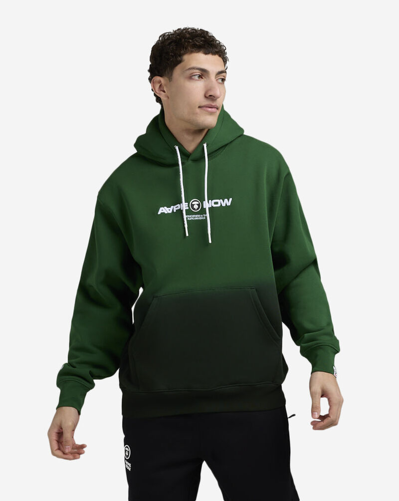 AAPE Dip Dye Fleece Hoodie AAPSWMB325XXNGRX Green 1