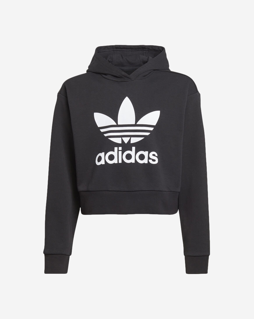 Adidas cropped trefoil hoodie store