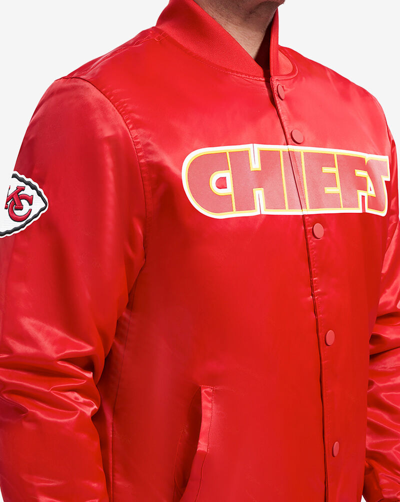 PRO STANDARD Kansas City Chiefs Big Logo Satin Jacket FKC6410196-RED Red 4